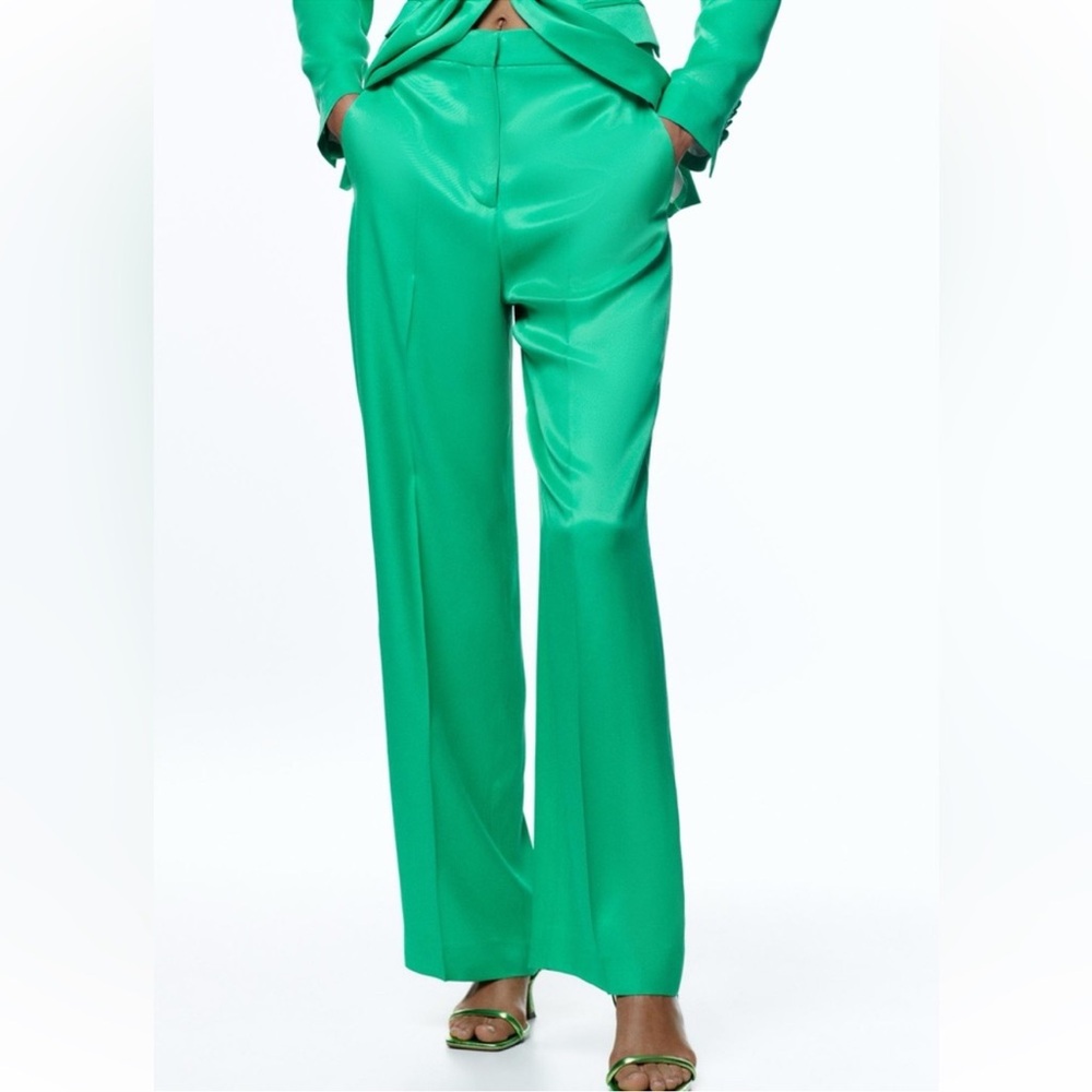 Zara wide leg satin pants